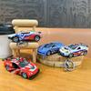 Opening Door Racing Car Keychain Kids Mini Pull-back Graffiti Sports Car Toy Key Ring