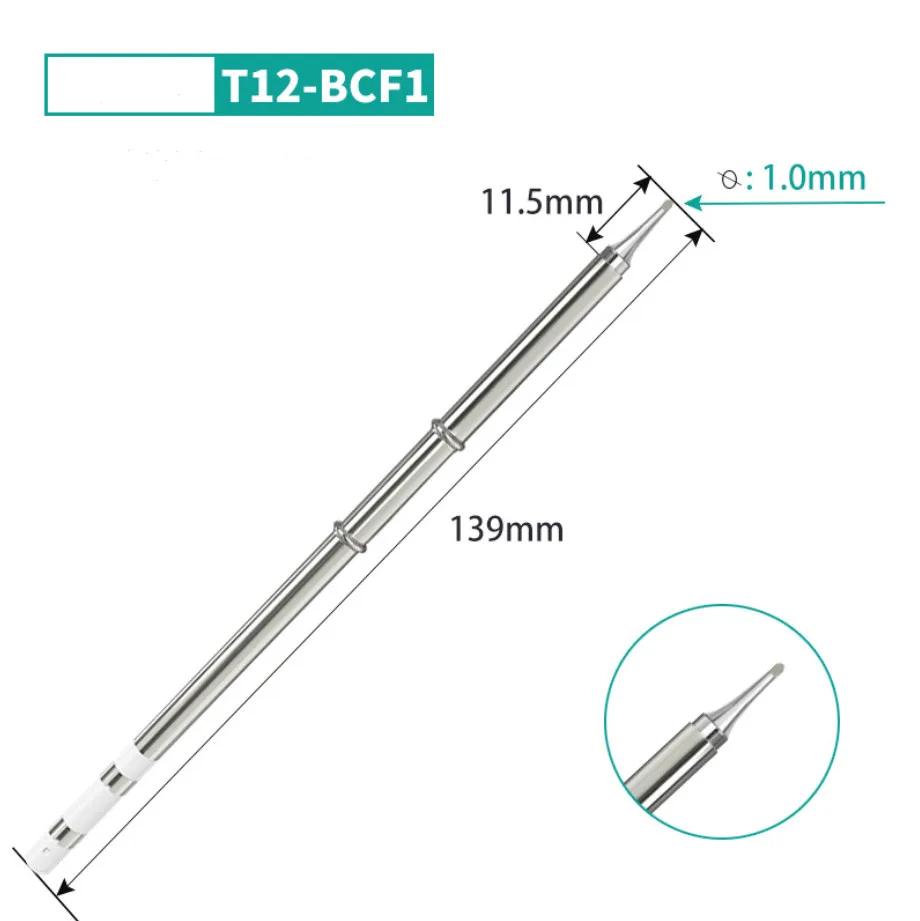 T12 Soldering Solder Iron Tips BCF1/B2/BC2/BC3/B/BCF2/BCF3/BL/C1/C4/D4/BC1/D24/D52 Type Iron Tip For Hakko FX951 STM32 OLED