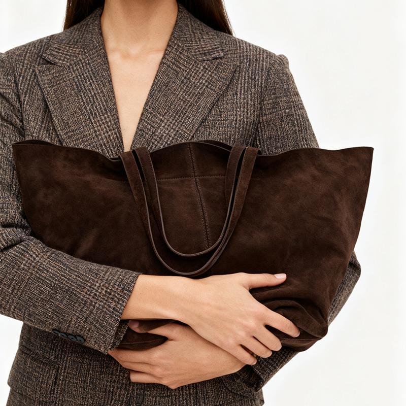 Herbst Winter Tragetasche Damen Mode Marke Retro Handtasche Designer Hochwertiges Rindsleder Mattierte Große Kapazität Schultertasche
