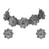 Shining Diva Fashion Latest Stylish Traditional Oxidised Silver Necklace Jewellery Set for Women