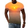 Letní Nové 3D Vzor Moře Mraků pánské tričko Módní Ležérní Potisk Trendová trička Osobnostní Pohledná grafická trička