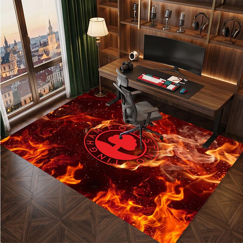 Nottingham Forest Football Print Crystal Velvet Rug, Comfortable Water Absorbent Non Slip Indoor Floor Carpet