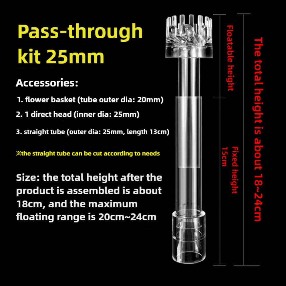 Surface Tank Filter Cleaning Water Plant Acrylic Lily Pipe Spin  Fish Tank Accessories