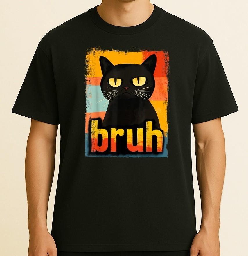Funny Cat Bruh For Men Women Meme Graphic  S-4XL Unisex T-Shirt S