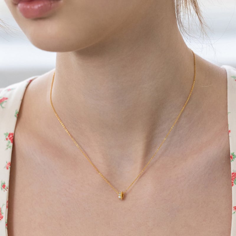 TATIANA (925 Silver) Glow Egg Ring Necklace NZ2468