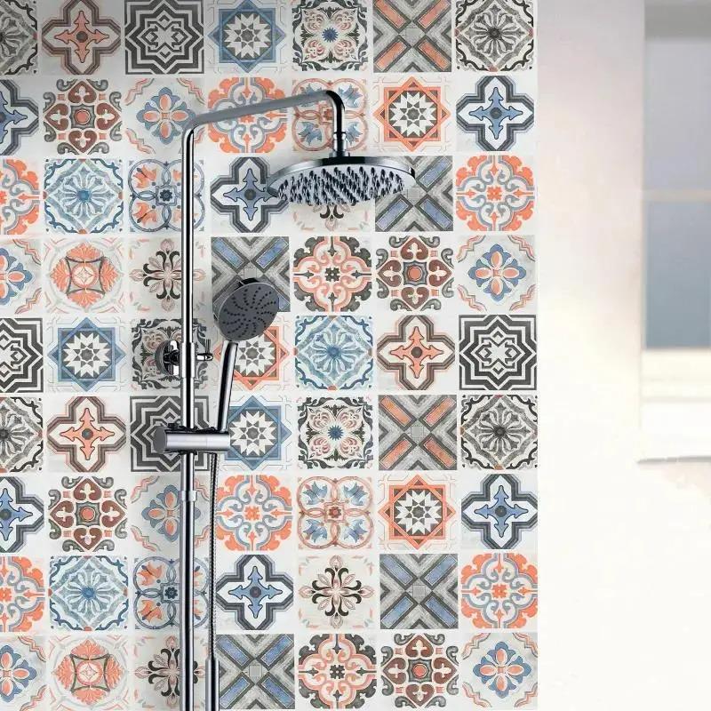 40cm Self-adhesive Wallpaper European Style Waterproof Wall Stickers Bathroom Home Decoration 3D Kitchen Oil-proof PVC
