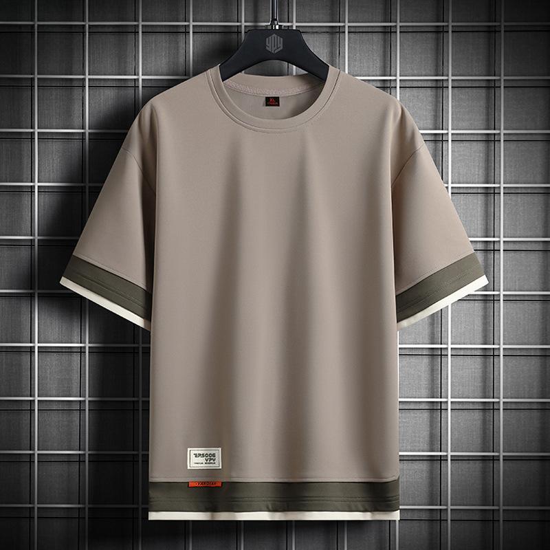 

Plus Size 8XL Summer Men Tshirts Drop Shoulder Janpan Style T Shirts Oversized Clothes Man Top Tees S сірий