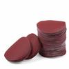#400 Sandpaper, 100 Sheets, 75mm X 75mm, Velcro, Round, Red, for Polishing, Woodworking, Surface Treatment, No Holes, Sanding Discs, Paint Re