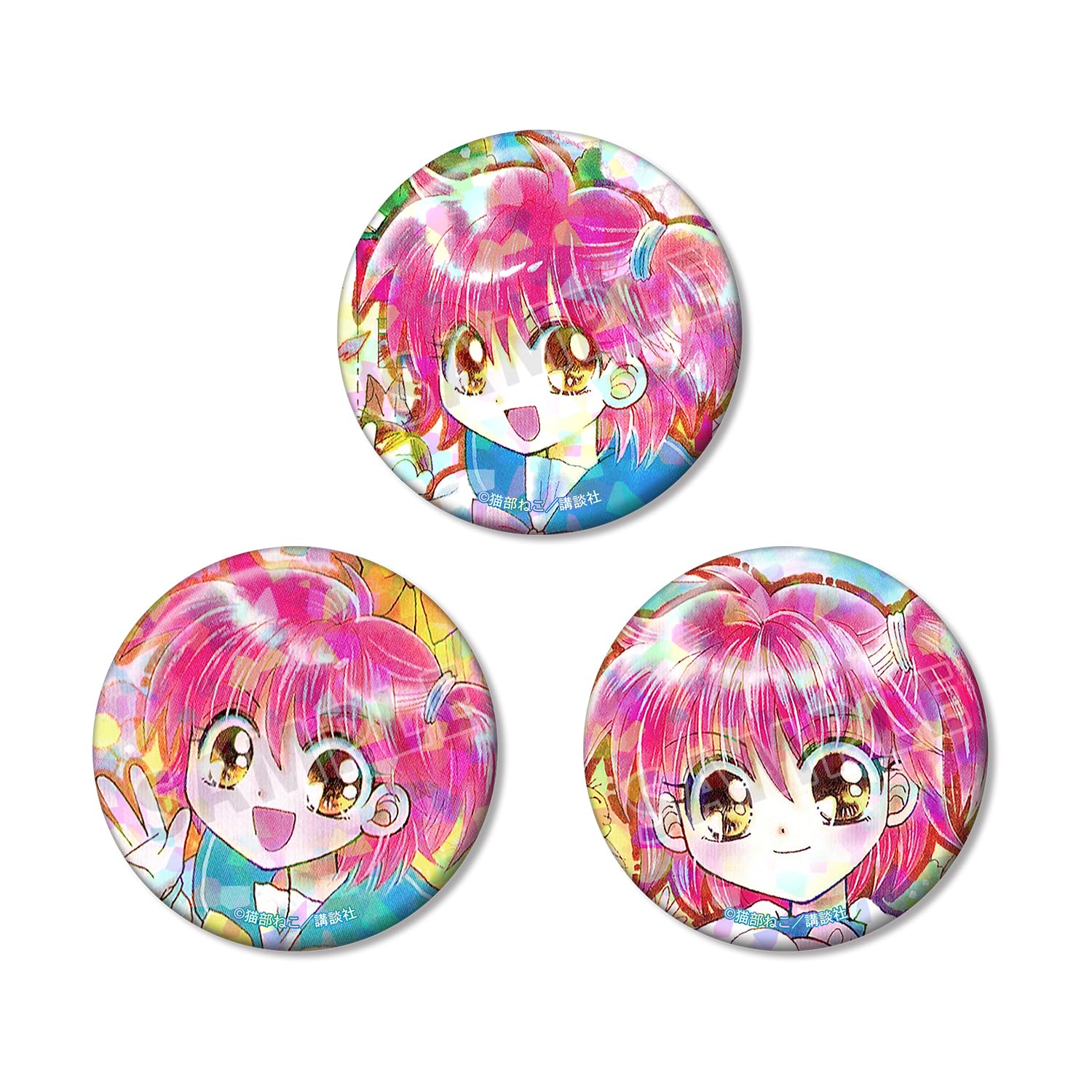 

Goldfish Wapiko Hologram Can Badge Set of 3 Warning! Vol.1