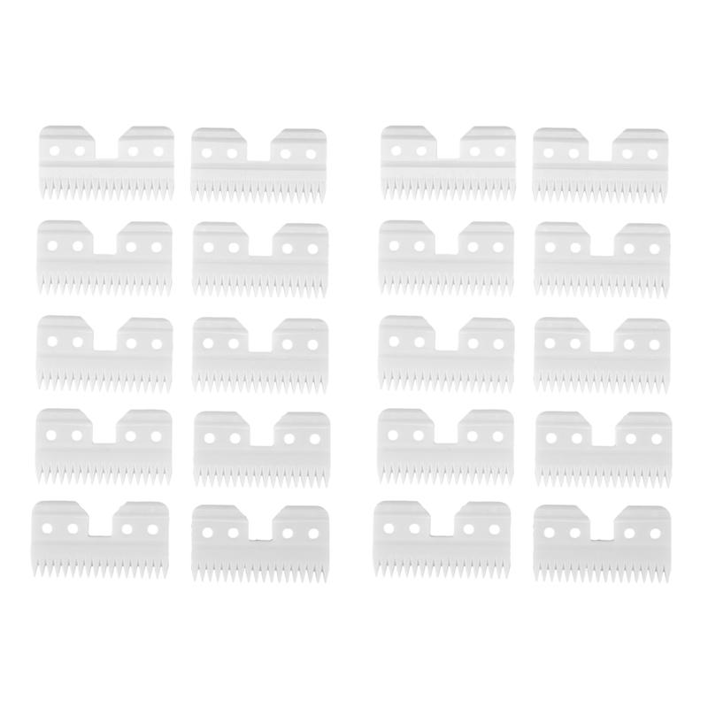 

20Pcs/Lot Replaceable Ceramic 18 Teeth Pet Ceramic Clipper Cutting Blade For Oster A5 Series білий