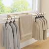 Wall Mounted Telescopic Clothes Rack Carbon Steel Clothes Hanger Laundry Drying Rack  Balcony