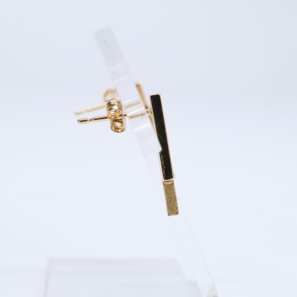 susui [Excellent condition] K10-HP02 K10 geometric higaki pierce earring Yellow GoldUsed