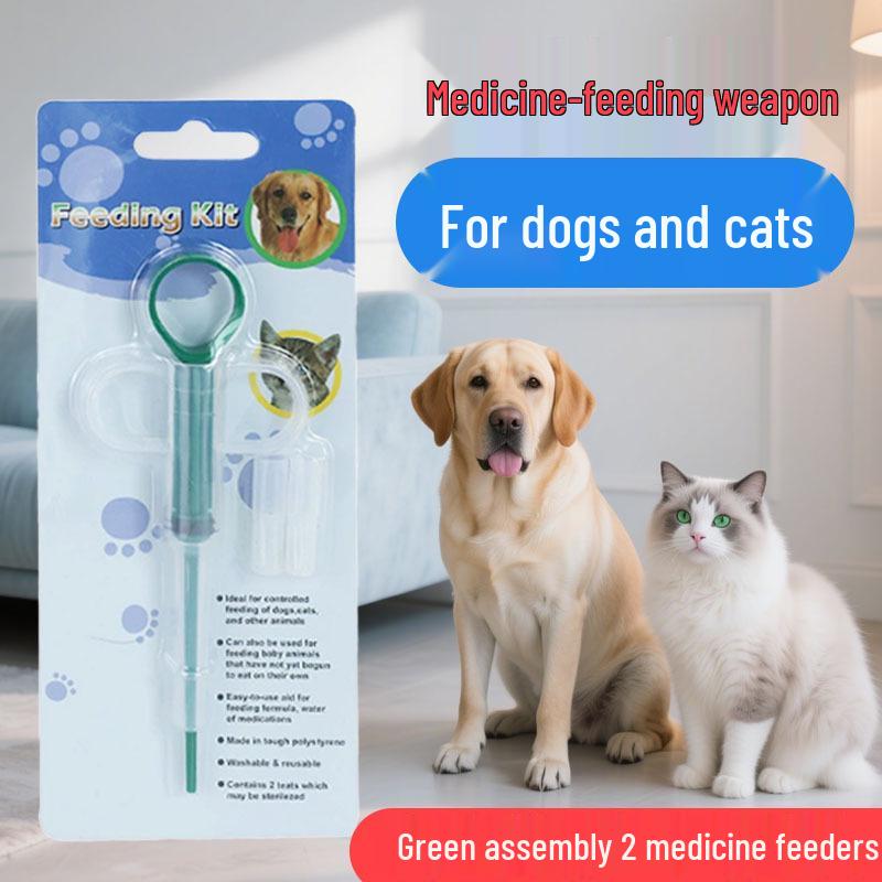 Pet Medicine Feeder Syringe for Cats & Dogs - Solid & Liquid Auxiliary Feeding Tool
