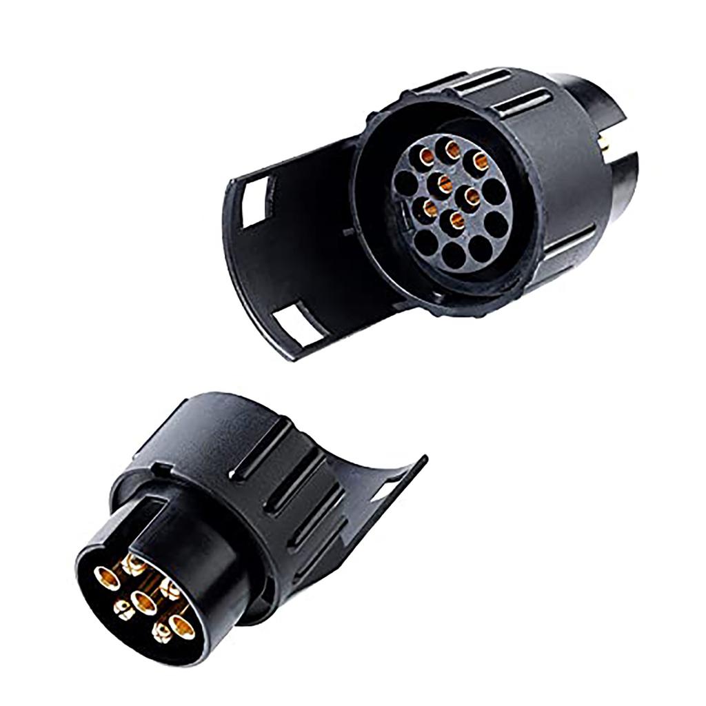 7 Pin To 13 Pin Plug Adapter Trailer Connector 12V Towbar Towing Waterproof Plugs Socket Adapter
