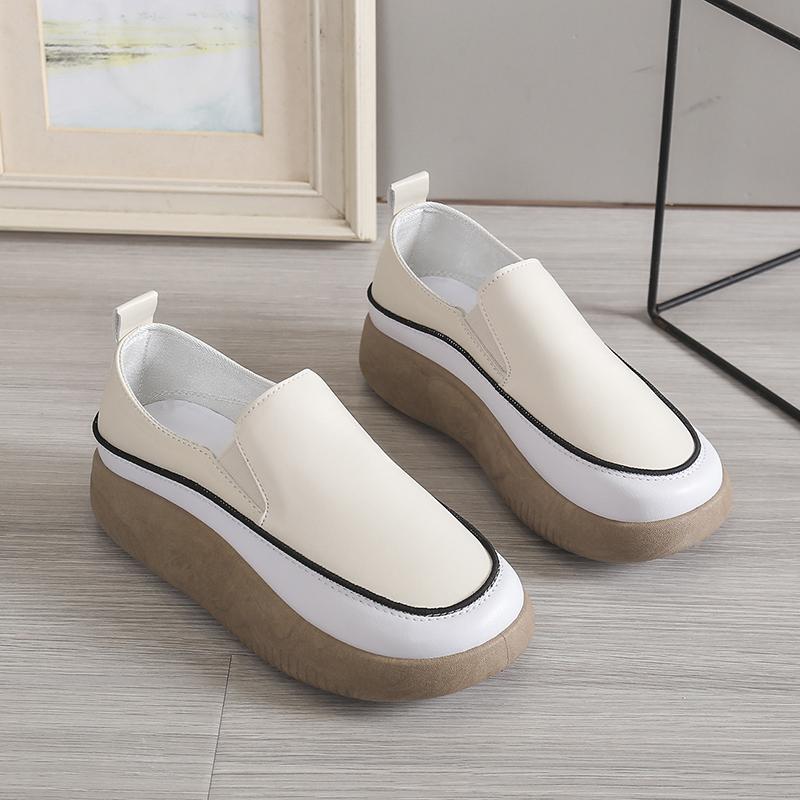 Fashion New Thick Sole Sneakers Women's Sports Fashion Casual Running Woman Spring Autumn Designer Flats Light Shoes Round Head Loafer
