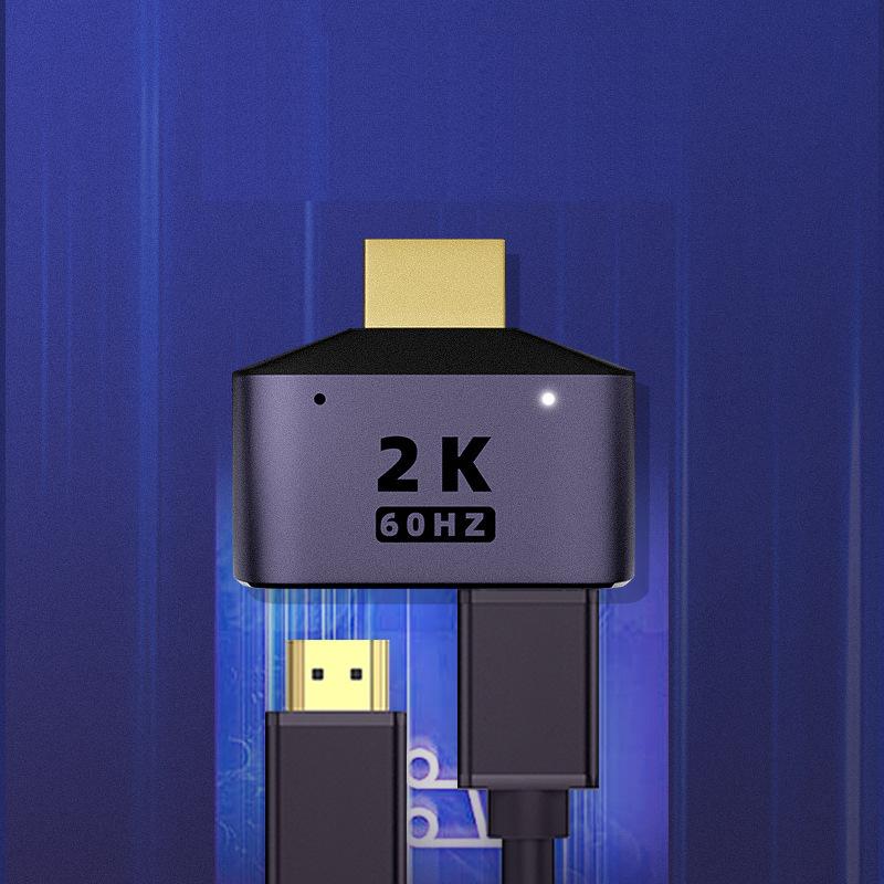 With HDMI Splitter Adapter HUB 2K 1080P Extend Cable Adapter Projector Monitor HDTV Audio Video Cord Male to Female Converter