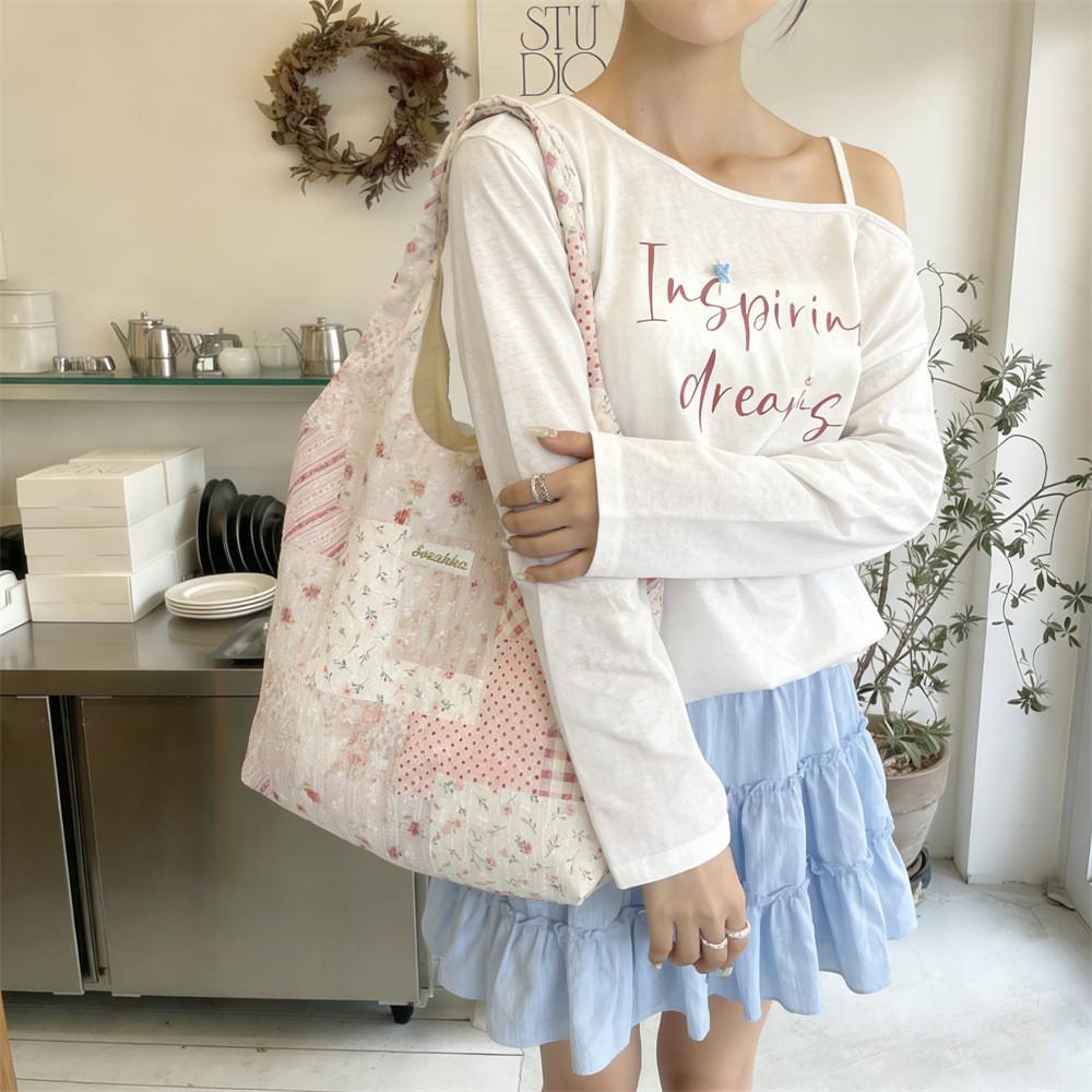 Casual Floral Tote Bag For Women With Large Capacity And Pouch Organizer