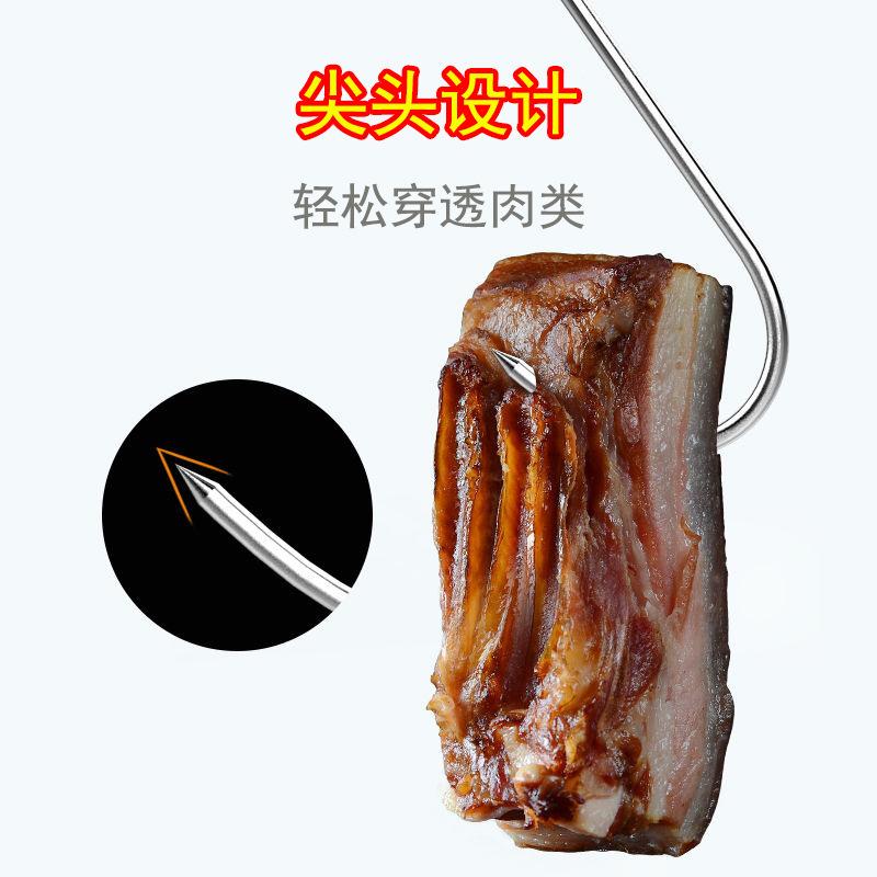 10Pcs Sturdy Meat Hooks For Hanging Stainless Steel Butchers S-Shaped Hook With Sharp Tip For Kitchen Baking Tools