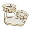 3 Tier Fruit Basket Metal Storage Stand Vegetable Holder Countertop Organizer Basket for Kitchen Dining Room