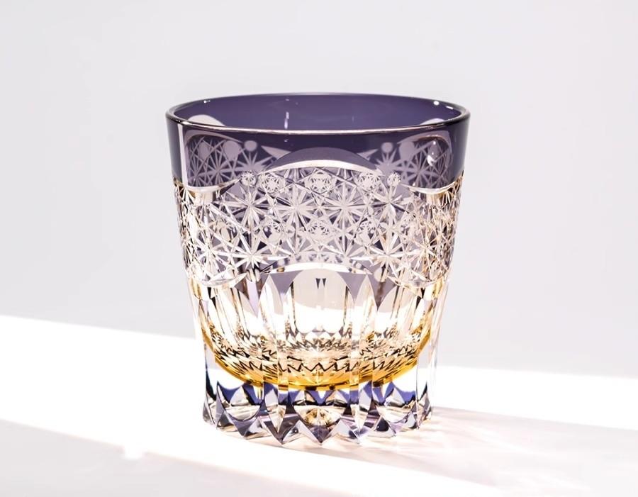 

Japan Royal Exclusive Deep Engrave Crystal Glass Dawn First Light Edo Kiriko Whisky Cup High End Gift Liquor Wine Brandy Snifter 320ml фіолетовий
