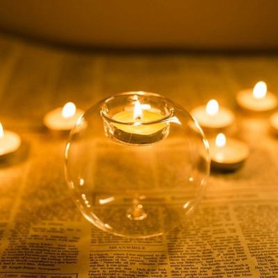 Europäischer Runder Hohlglas Kerzenhalter Hochzeitsbankett Bar Party Kerzenständer Heimtisch Dekorationen Ornamente Neu 2025