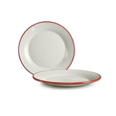 IBILI 908128 Flat Plate, Glass, White/Red, 28 X 28 X 4 Cm