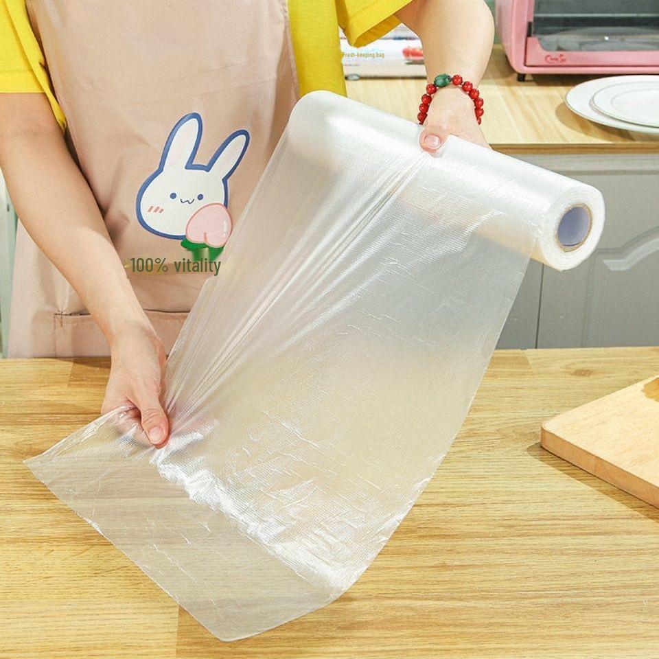

Утолщенные плоские карманные полиэтиленовые пакеты для хранения продуктов питания и сохранения свежести, дополнительный рулон для охлаждения 100 pcs - 1 Roll - 25x35 cm