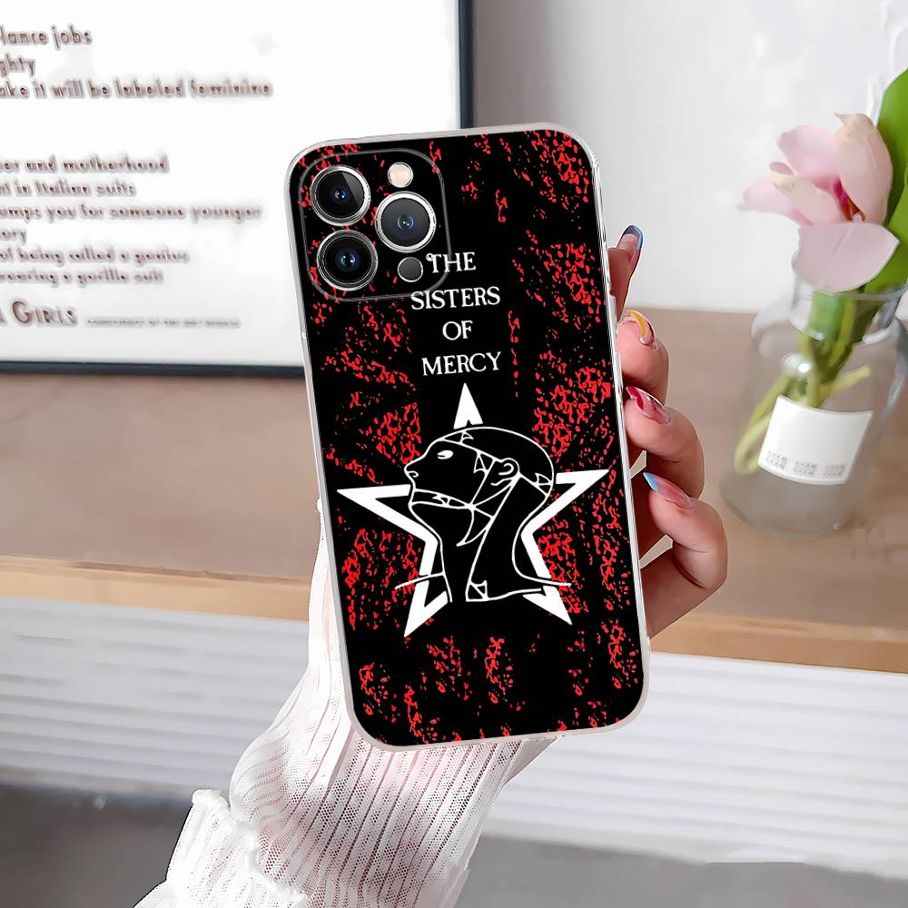The Sisters Of Mercy Band For IPhone 17 16 15 14 13 12 11 Pro Max Plus Mini Funda For Transparent Cover