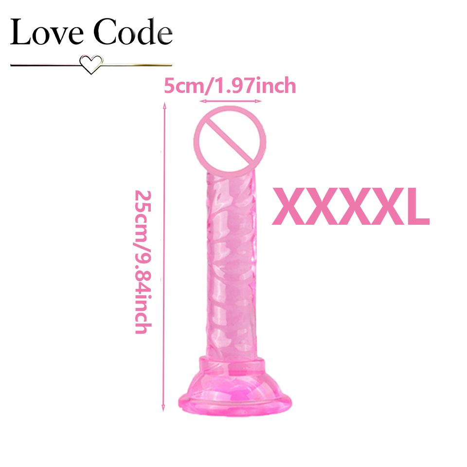 Transparent Dildo Suction Cup Jelly Dick Women Sex Toys Soft Masturbators Penis