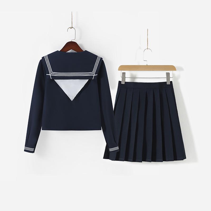 Japanese JK Navy Sailor School Uniform Set for Women