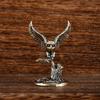 Retro Antique Brass Owl Miniature Figurines Courage Copper Owl Tea Pet Desktop Ornament Crafts Animal Figurines Home Decor Gifts