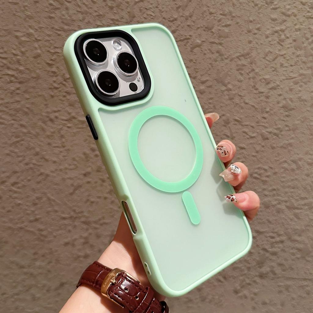 Skin Feel Scrub Suitable for IPhone 16 Magnetic Phone Case Apple 15promax Simple Transparent 14 Solid Color Anti Fall