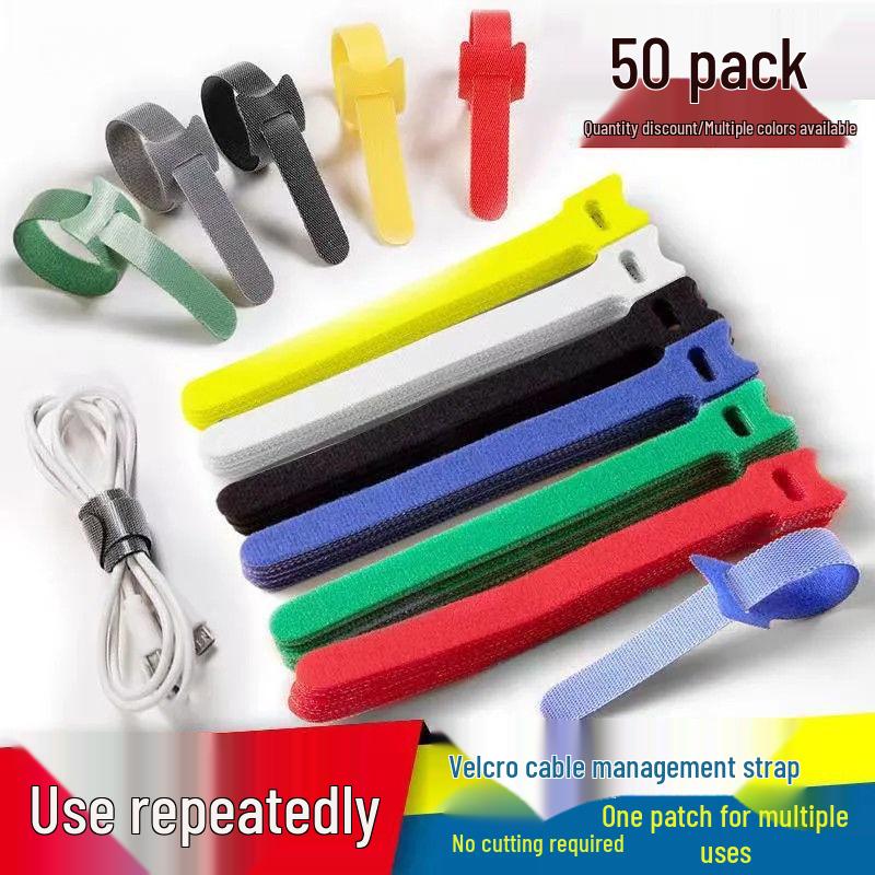 Hook & Loop Cable Ties: Earphone, Charging, Data Cable Organizer