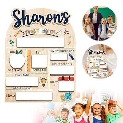 First And Last Day Of School Board Reusable Photo Message Board Personalized First Day Of School Sign Chalkboard for Kids School