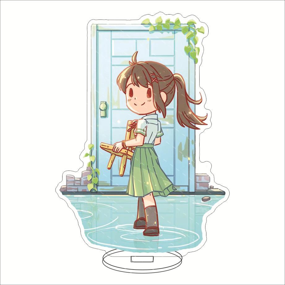 Anime Suzumeno Tojimari Suzume Movie Acrylic Stand Model Plate Decoration Desk Figure Display Girl Gift Artist Products Standee