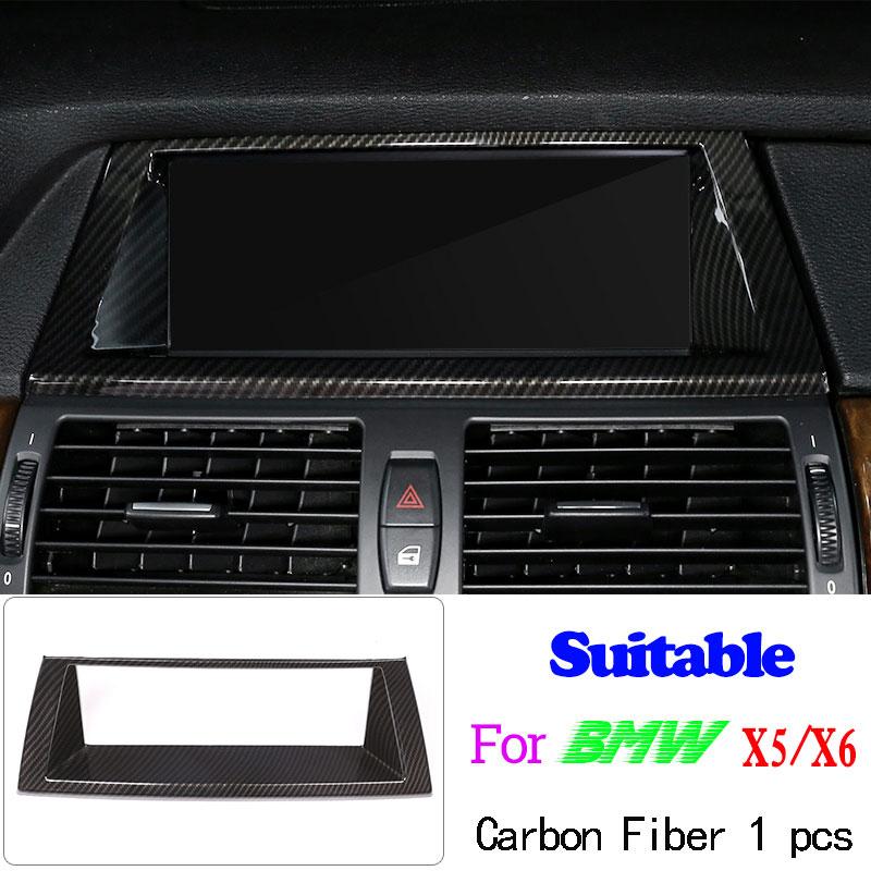 Car Accessories Carbon Fiber Style For BMW X5 X6 E70 E71 2008-2013 ABS Car Interior Decoration Strip Frame Cover Trim Sticker