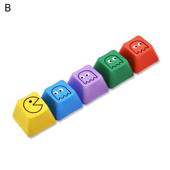 5Pcs Keycaps Comfortable Non-fading Indeformable Replacement Wear-resistant Ergonomic PBT Gaming Keyboard Key Cap