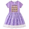 Korean Style Princess Dress: Stars & Rainbow Sequin Mesh, Short Sleeve for Summer, Long Sleeve for Spring/Autumn