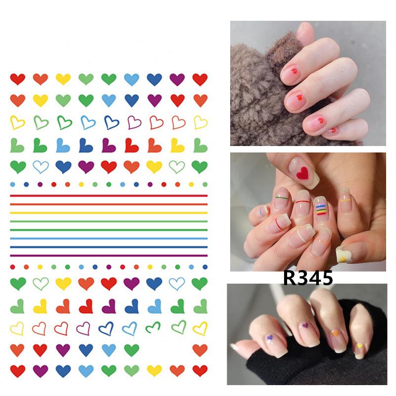 1Pc Nail Stickers Spring Summer Flowers Green Leaves Simulation Dragonfly Nail Art Decoration Water Slides Decals Transfer Foils
