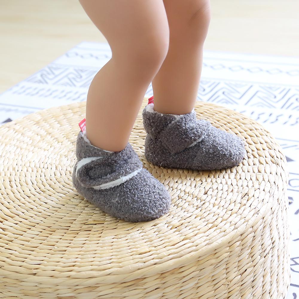 MYGGPP Herbst und Winter Plüsch-Babyschuhe mit weichem Boden, Kleinkindschuhe, Baumwollschuhe, Babyschuhe mit weichem Boden, 0–1 Jahre alte Schuhe mit weichem Boden