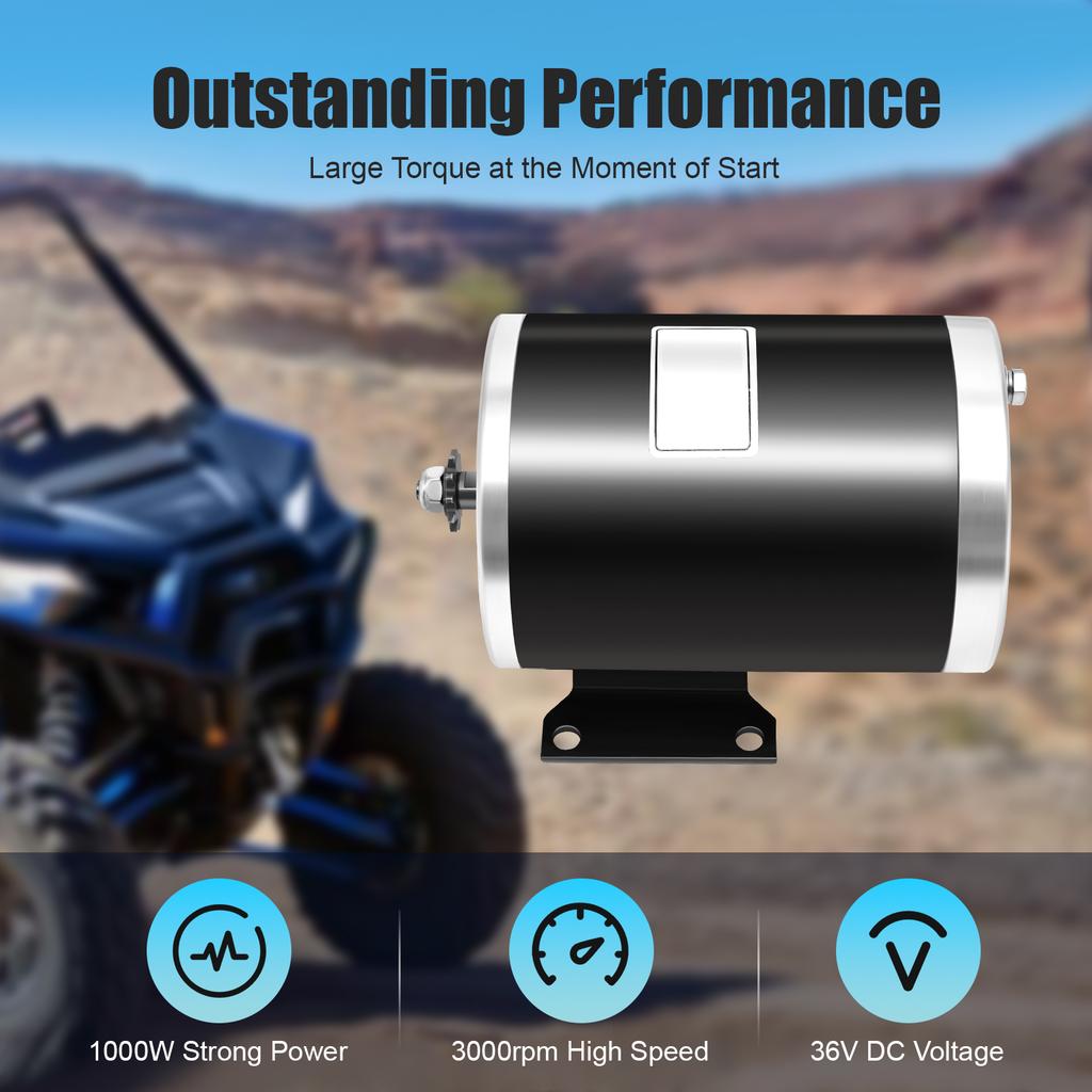 1000W 36V Kartáčový Motor 3000RPM MY1020 Kartáčový DC Elektrický Motor pro Skútr Go-Kart Elektrokola DIY