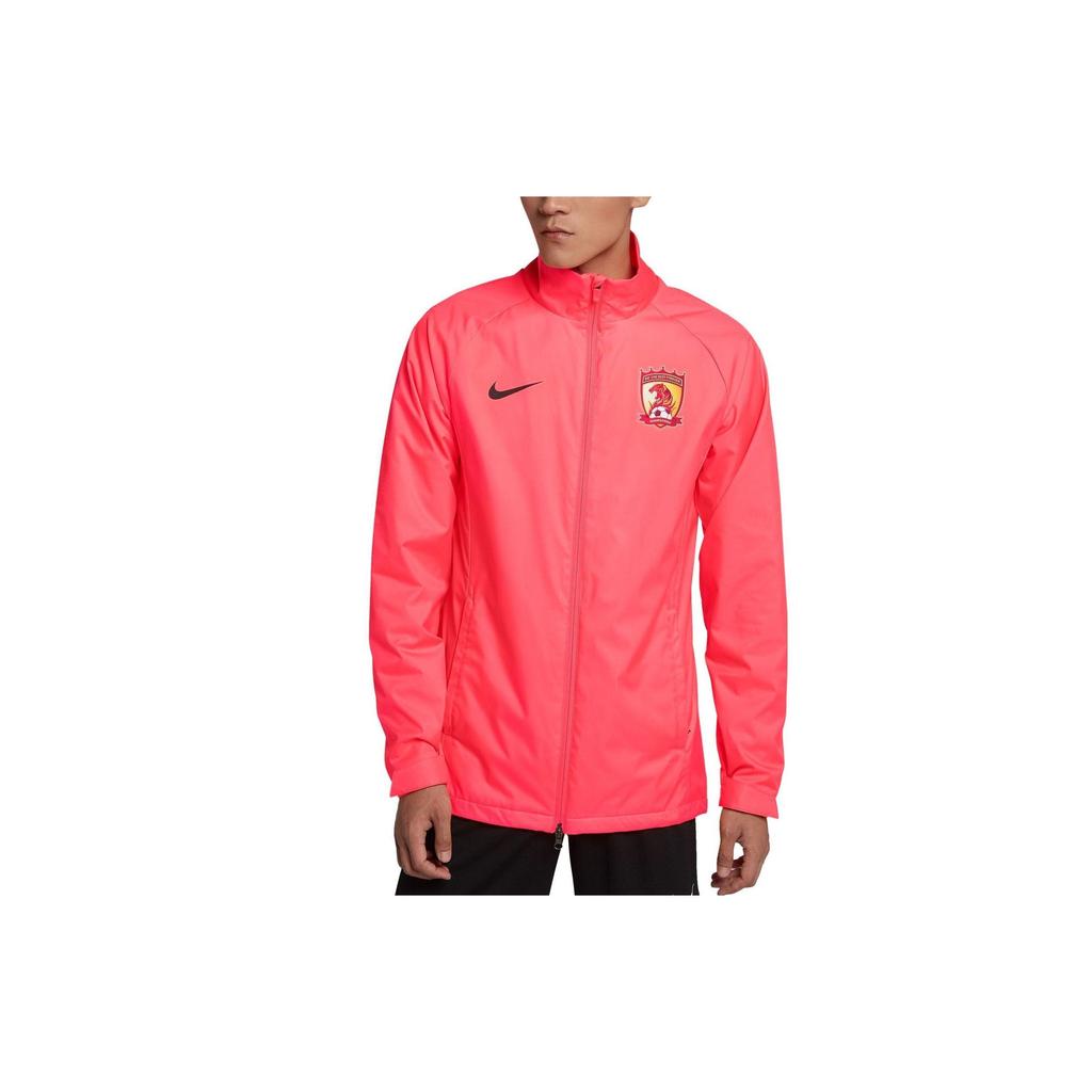 Nike Squad Stand Collar Long Sleeve Zip Football Jacket Men Jacket Volcanic-Rock-Red Black AR4515-807
