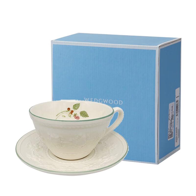 Wedgwood Joyful Holiday Raspberry Teacup and Saucer