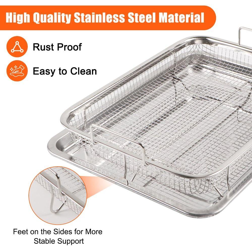 Podwyższona siatka do pieczenia do piekarnika Stal nierdzewna Duża brytfanna do pieczenia