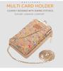 Baellerry Women's Large Capacity Crossbody Wallet - Fashion Wood Grain, Multi-Card Slot, Phone Bag, Korean Style