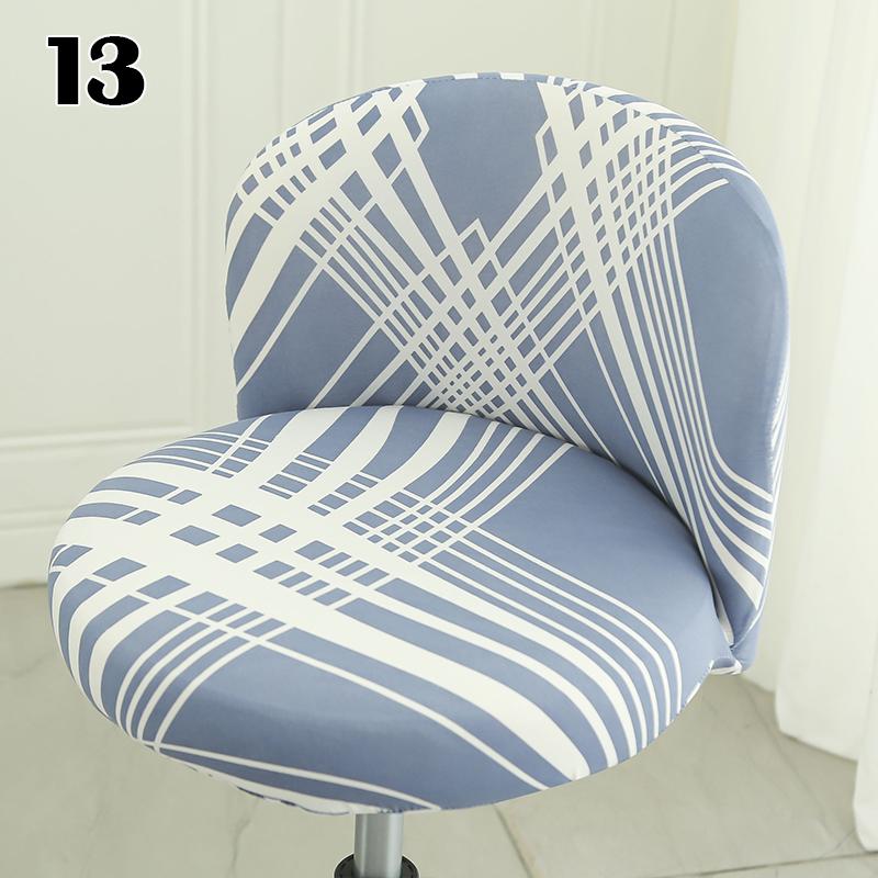 Elastic Arc Chair Cover Bar High Stool Cashier Bank Stool Cover  Kitchen Chair Cover Dining Home Decor Seat Cover