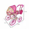 Foldable Children's Play Stroller Toy for Girls – Simulation Square Street Stall Design