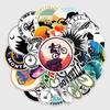 50 Mountain Bike Cartoon Graffiti Stickers: Cool Decor for Skateboards, Water Bottles & Suitcases