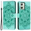 For Motorola Moto G54 5G Case PU Leather Mandala Imprinted Design Wallet Phone Cover