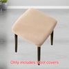 1Pc Stool Cover Dustproof Polyester Elastic Stool Chair Covers Removable Square Seat Cover Solid Color Chair Covers